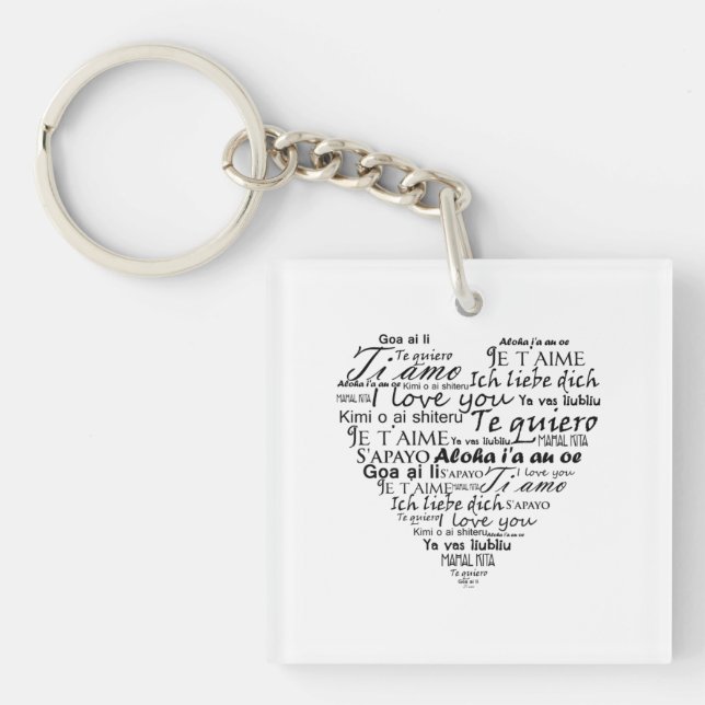 I love you in other languages 5 key ring (Front)