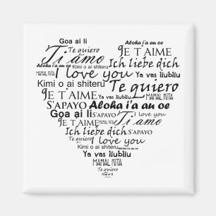 I love you in other languages 5 magnet