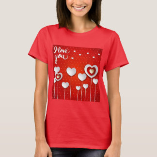 I love you in Red T-Shirt