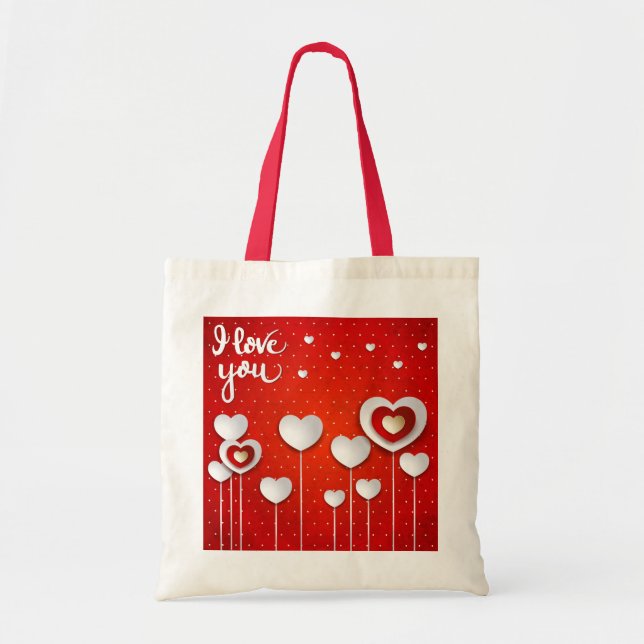 I love you in Red Tote Bag (Front)