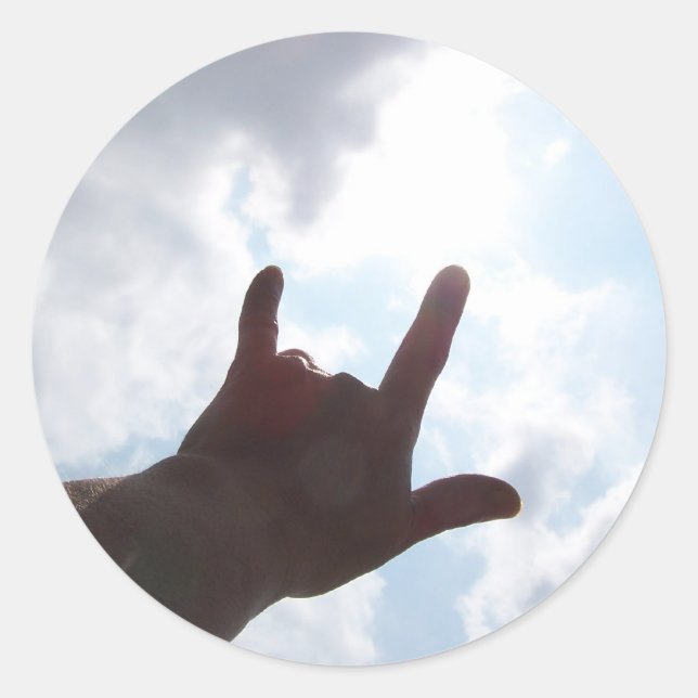 I LOVE YOU in Sign Language Classic Round Sticker (Front)