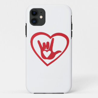 I love you in Sign Language (w/ all my heart) iPhone 11 Case