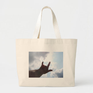 I LOVE YOU in Sign Large Tote Bag