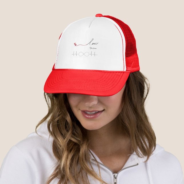 ​I Love You Infinity Heartbeat hat (In Situ)