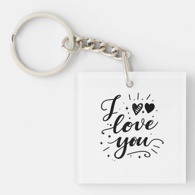 i love you key ring (Front)