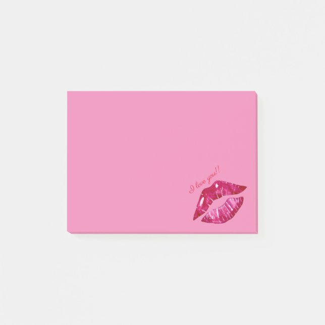 I Love You Kiss Post-It Notes (Front)