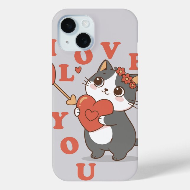 I Love You Kitty Case-Mate iPhone Case (Back)
