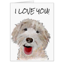 I Love You! Labradoodle Giant Card