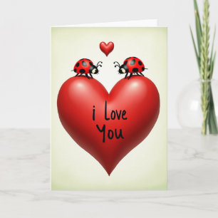 I Love You Ladybug Polka Dot Card