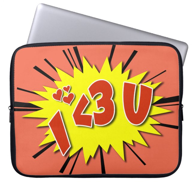 I love you laptop sleeve (Front)