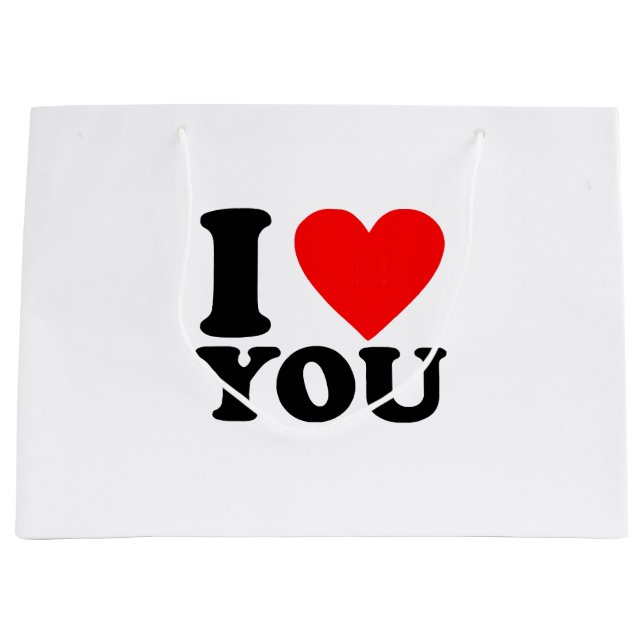 I Love You Large Gift Bag (Front)