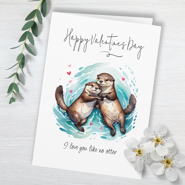I Love You Like No Otter Pun Valentine's Day Card (I Love You Like No Otter Pun Valentine's Day Card)