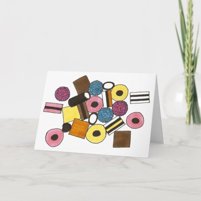 I Love You Liquorice Allsorts Candy Valentine's Da Holiday Card (Front)
