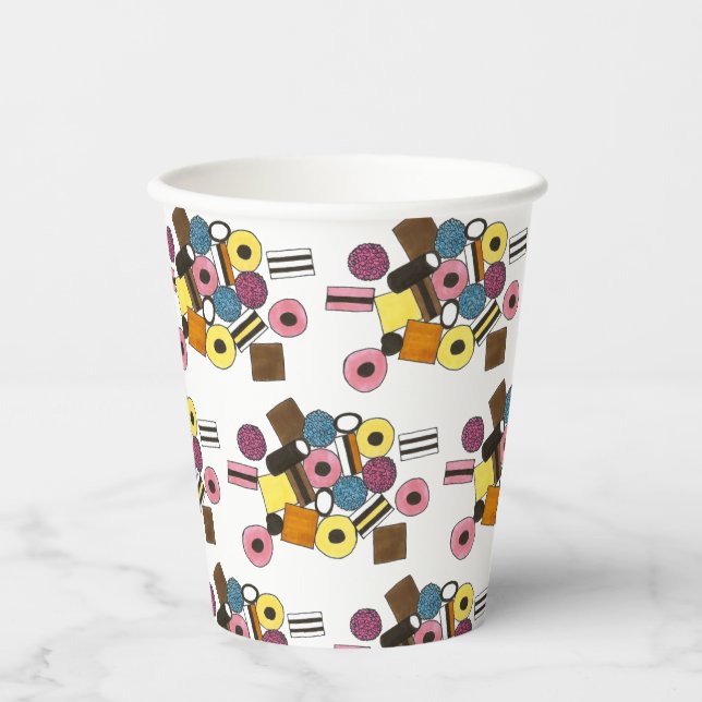 I Love You Liquorice Allsorts Valentine's Day Cand Paper Cups (Front)