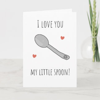 I love you little spoon valentine's day card