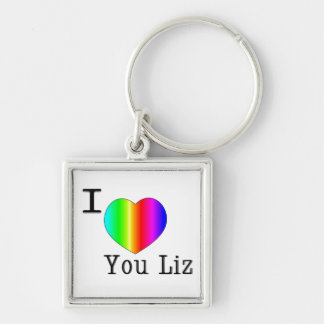 I Love You Liz-Rainbow Key Ring