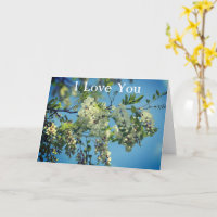 I Love You Locust Blossoms Personalised