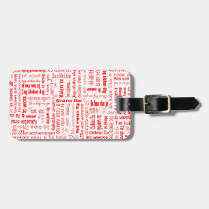 I Love You Luggage Tag