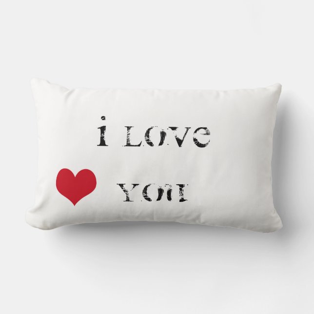 I love you lumbar cushion (Front)