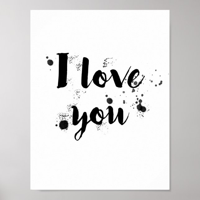 I love you - Minimalist Poster (Front)