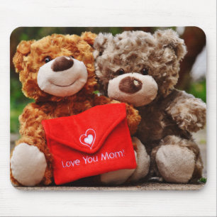 I LOVE YOU MOM - Cute & Cuddly Teddy Bears Mouse Pad