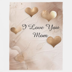 I Love You Mom Fleece Blanket