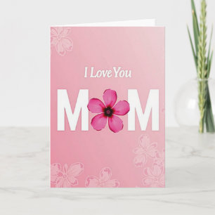 I Love You Mom Flower Power Card