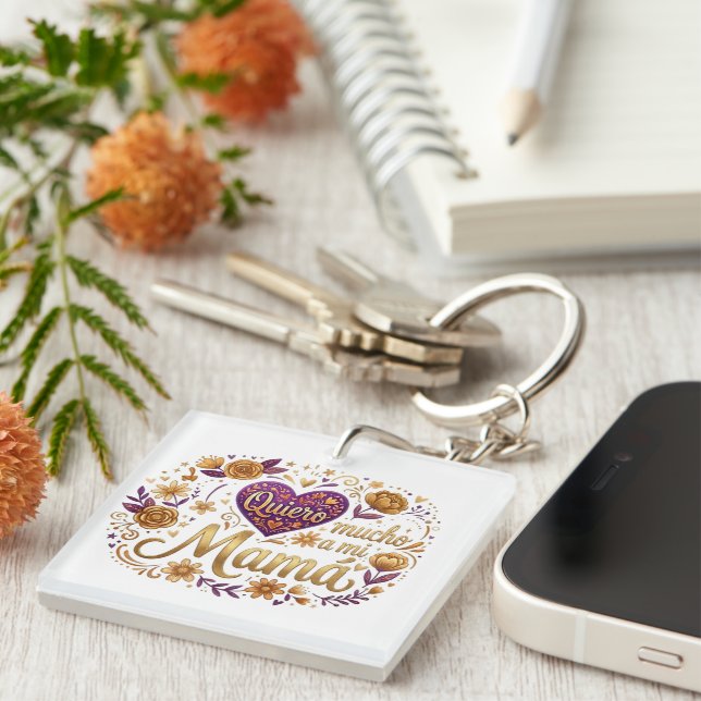 I love you, mom key ring (Front Right)