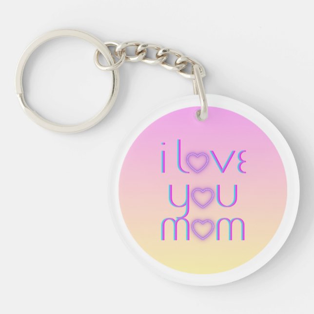 I love you mom key ring (Front)