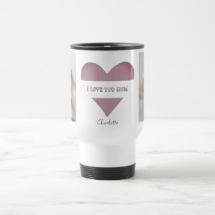 I Love You Mom – Personalized Photos Travel Mug