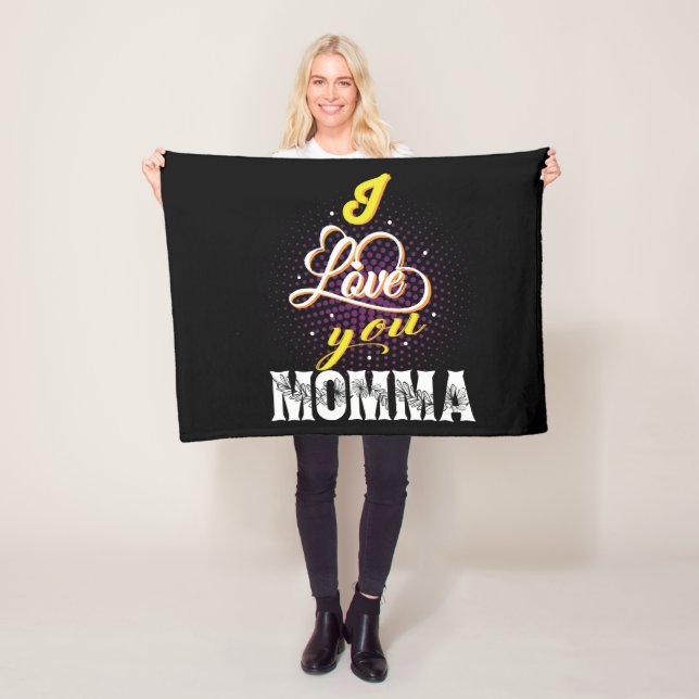 i love you momma fleece blanket (In Situ)