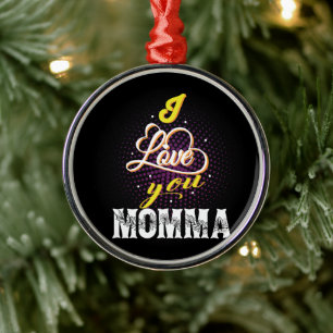 i love you momma metal tree decoration