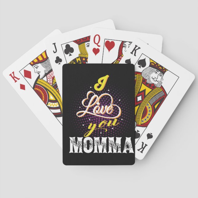 i love you momma playing cards (Back)