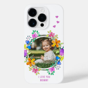 I LOVE YOU MOMMY Photo Colourful Floral Modern Case-Mate iPhone 14 Pro Case