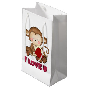 I Love you Monkey small gift bag