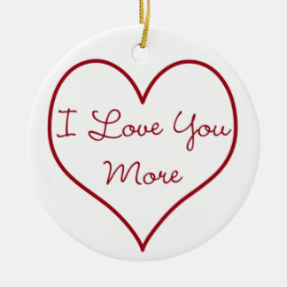 I Love You More Ceramic Tree Decoration