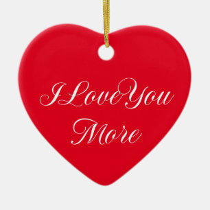 I Love You More Ceramic Tree Decoration
