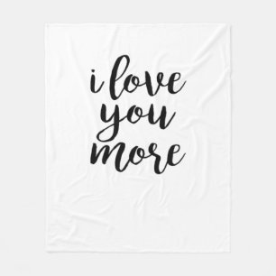 I Love You More Elegant Love Design  Fleece Blanket
