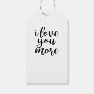I Love You More Elegant Love Design  Gift Tags