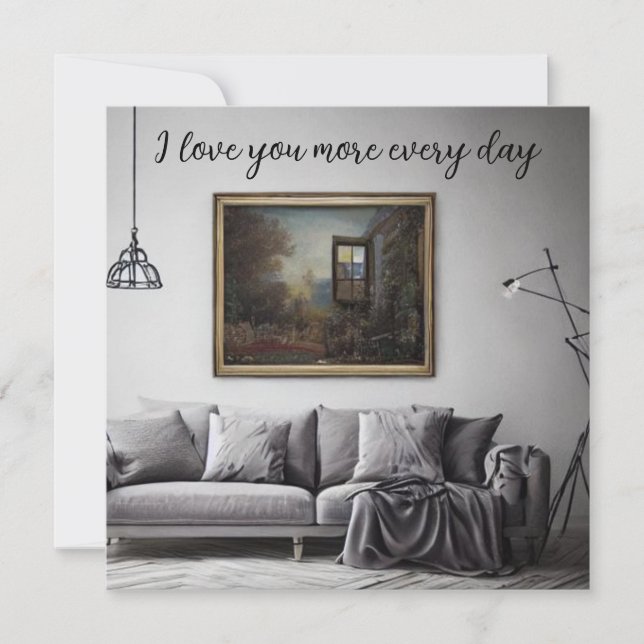 I love you more every day card (Front)
