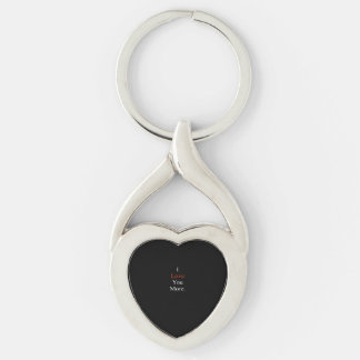 I Love You More Minimal Design Key Ring