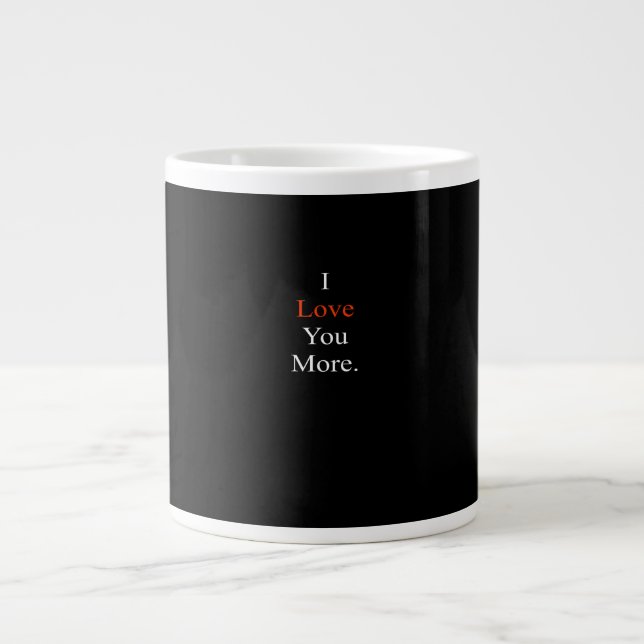 I Love You More Minimal Design  Large Coffee Mug (Front)