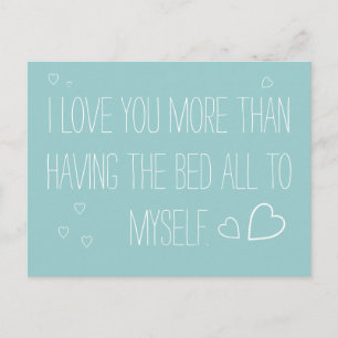 I love you more miss you long distance postcard