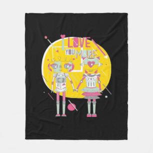 I Love You More Modern Aesthetic  Fleece Blanket