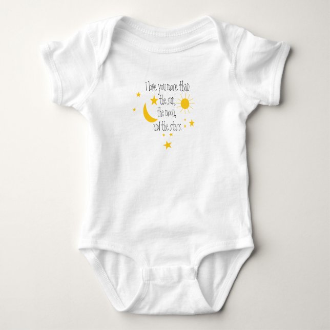 I love you more onepiece baby bodysuit (Front)