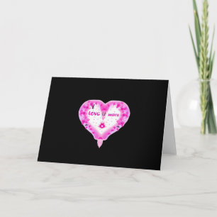 I Love You More Pink Heart Romantic  Card
