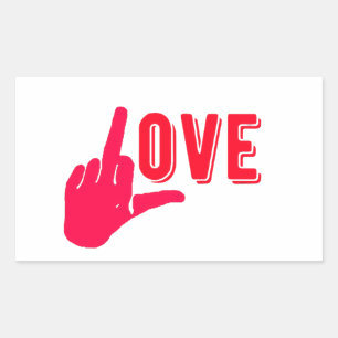 I love you more. rectangular sticker