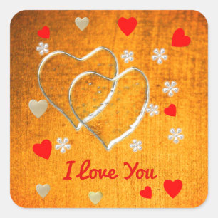 I love you ...more than any words can say. square sticker