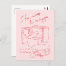"I love you more than my luggage" Postcards