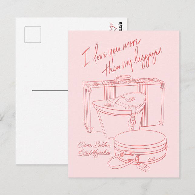 "I love you more than my luggage" Postcards (Front/Back)